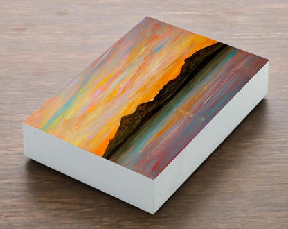 Glencoe Sunset Wooden Art Block