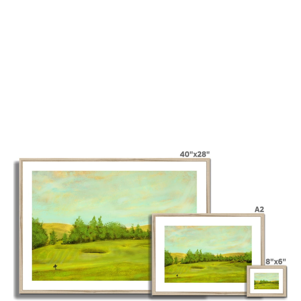 Gleneagles King's Golf Course, The 1st Painting | Framed & Mounted Print | Historic & Iconic Scotland Art Gallery | Paintings, Prints, Homeware and Art Gifts From Scotland By Scottish Artist Kevin Hunter