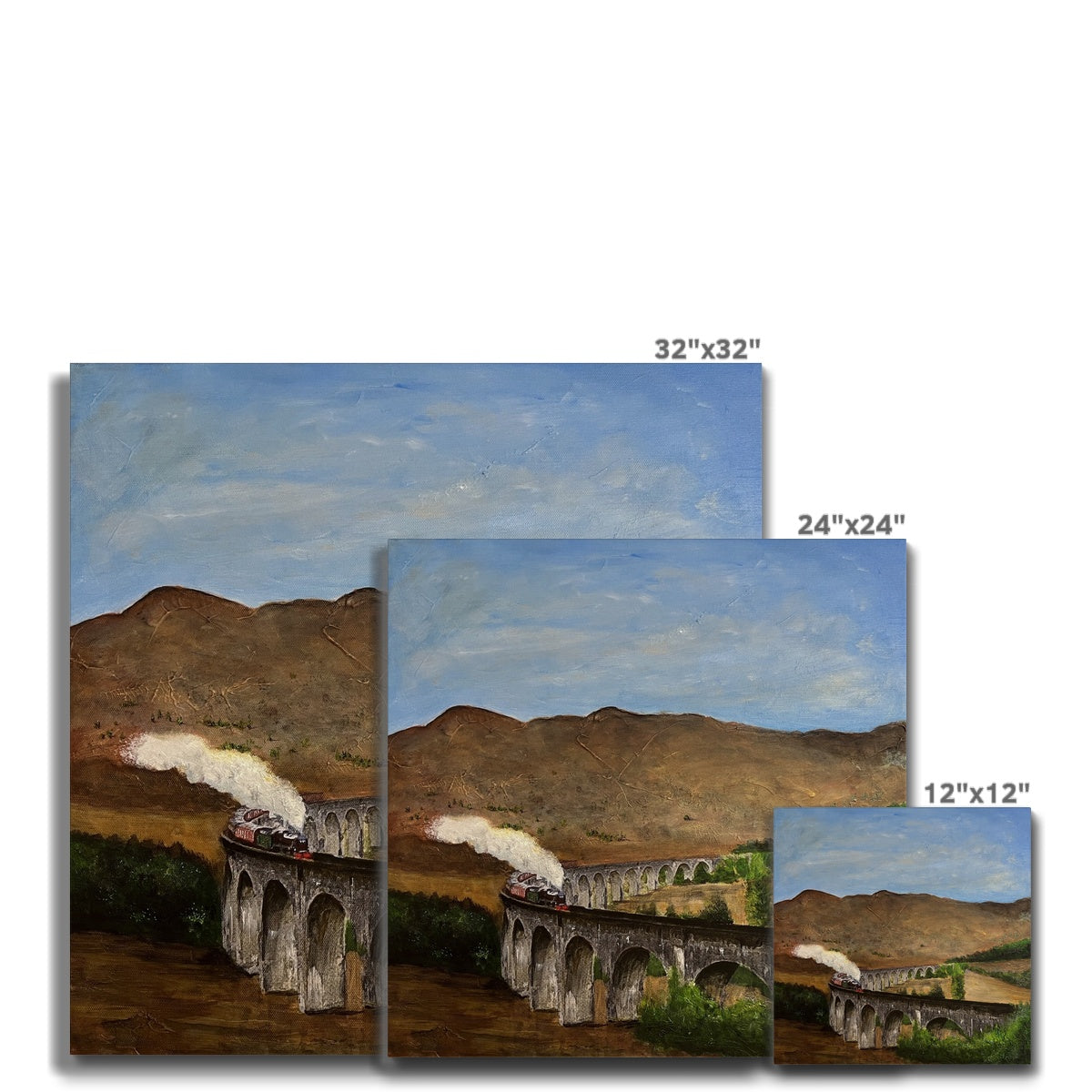 Glenfinnan Viaduct Canvas | Scottish Highlands & Lowlands Art Gallery | Paintings, Prints, Homeware and Art Gifts From Scotland By Scottish Artist Kevin Hunter