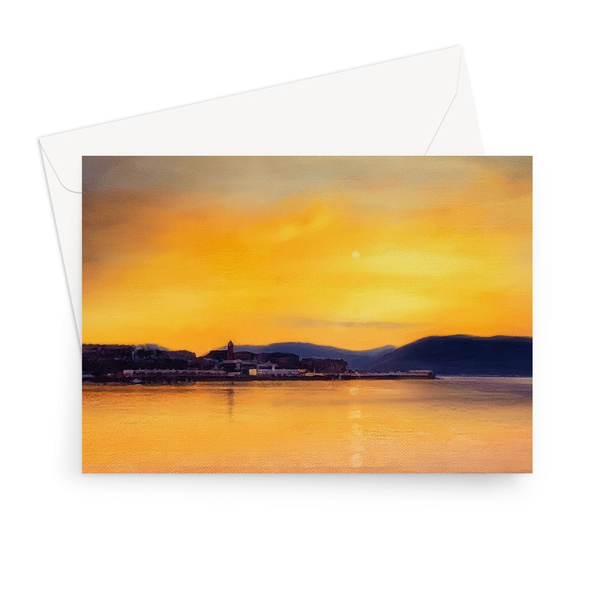 Gourock From Cardwell Bay Scottish Art Gifts Greeting Card