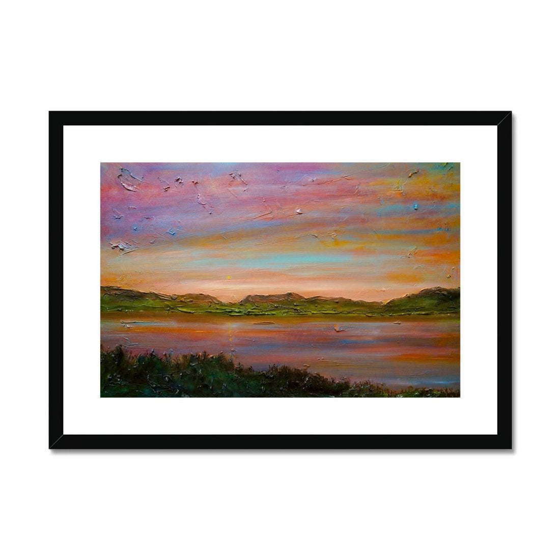 Gourock Golf Club Sunset Painting | Framed &amp; Mounted Prints From Scotland