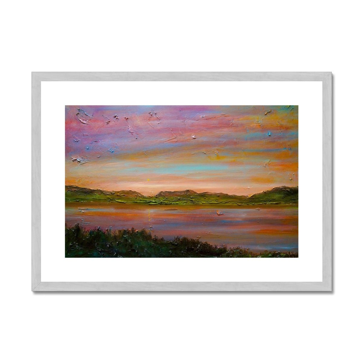 Gourock Golf Club Sunset Painting | Antique Framed & Mounted Prints From Scotland