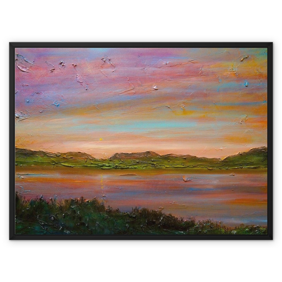 Gourock Golf Club Sunset Painting | Framed Canvas Prints From Scotland