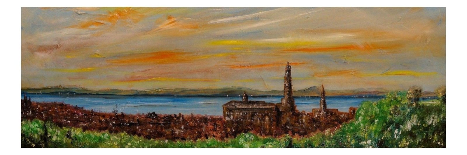 Greenock | Panoramic Painting & Art Prints | River Clyde Art Gallery | Paintings, Prints, Homeware and Art Gifts From Scotland By Scottish Artist Kevin Hunter