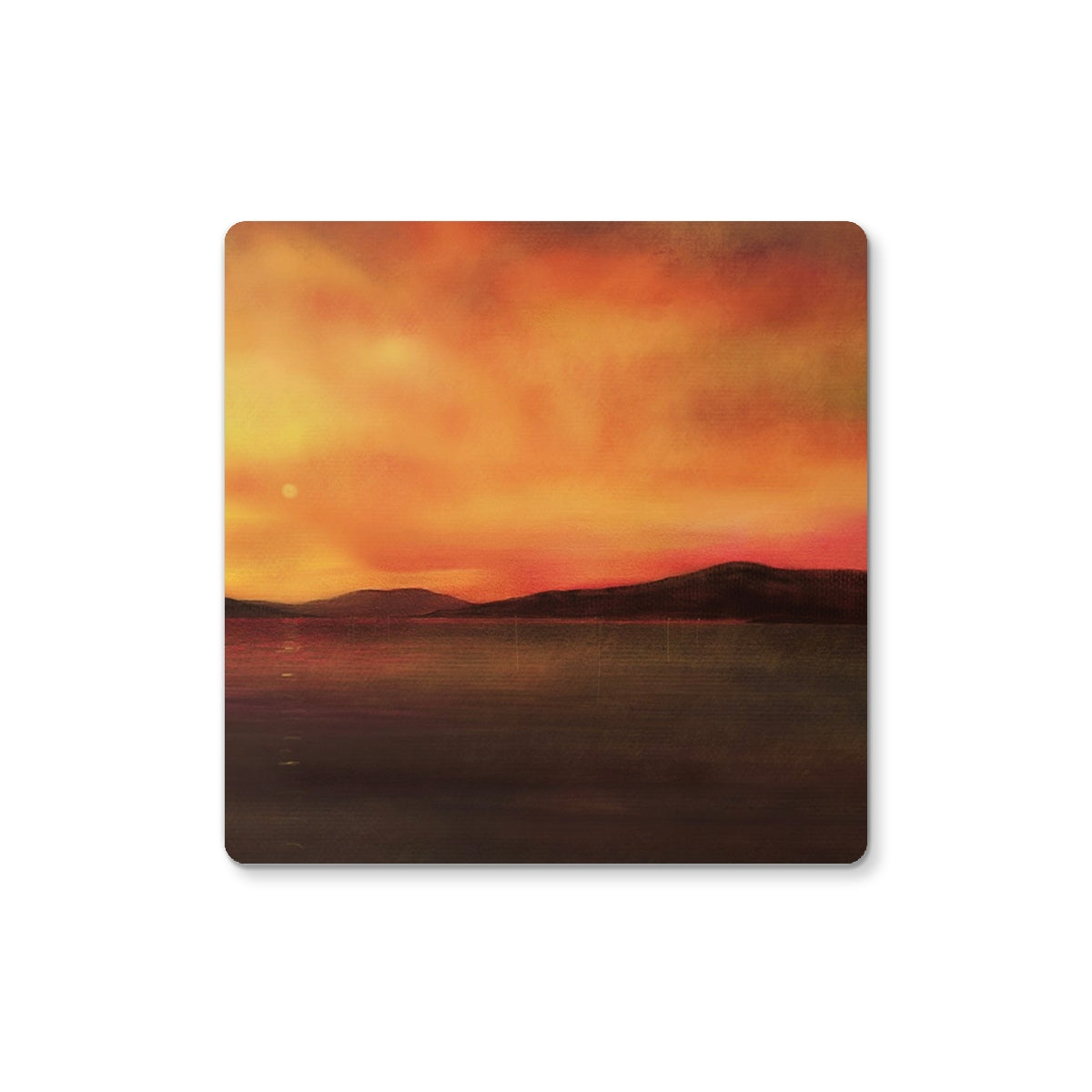 Harris Sunset | Scottish Art Gifts | Coaster | Hebridean Islands Art Gallery | Paintings, Prints, Homeware and Art Gifts From Scotland By Scottish Artist Kevin Hunter