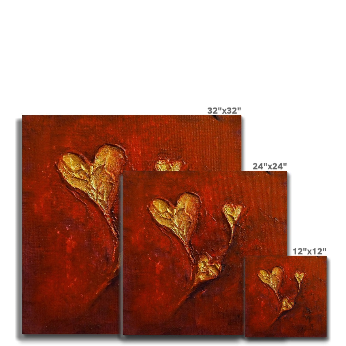 Hearts Abstract Painting | Canvas Prints From Scotland