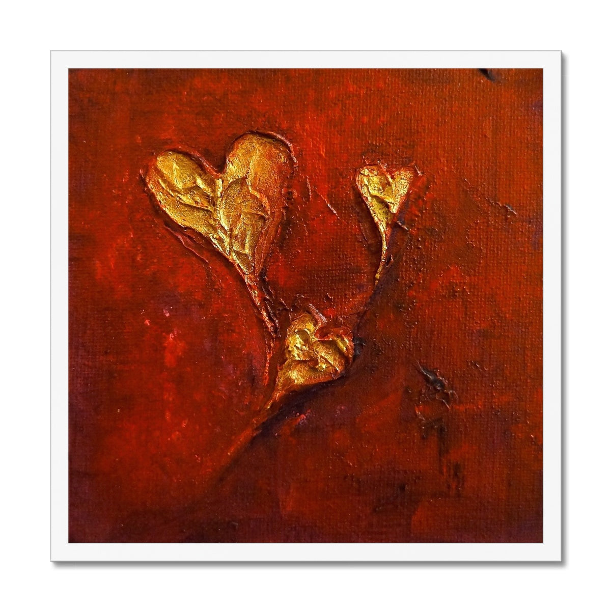 Hearts Abstract Painting | Framed Prints From Scotland