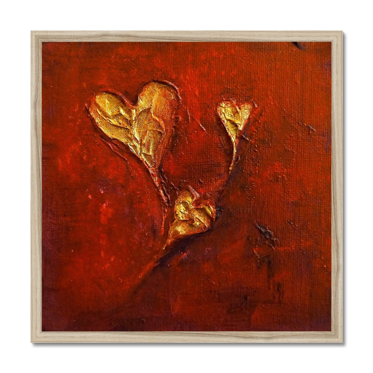 Hearts Abstract Painting | Framed Prints From Scotland