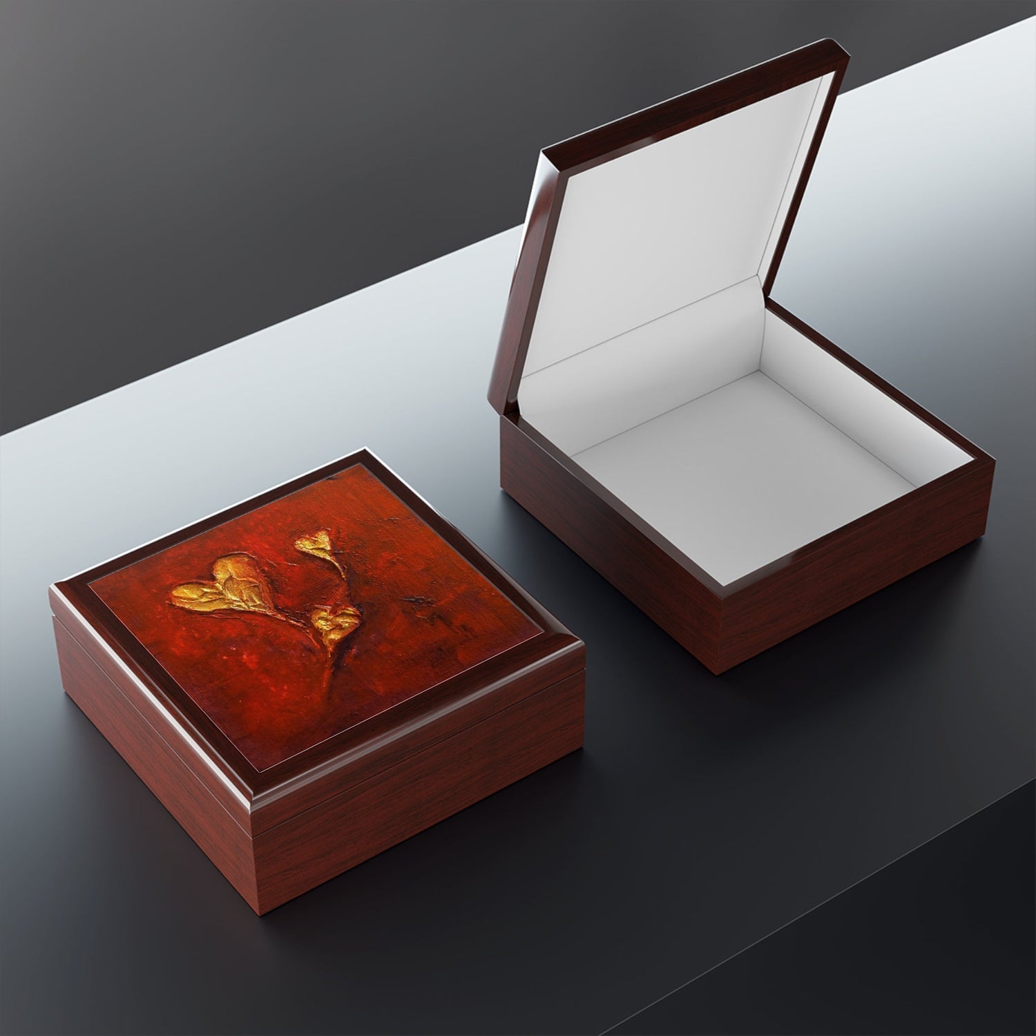 Hearts | Art Jewellery Box | Scotland