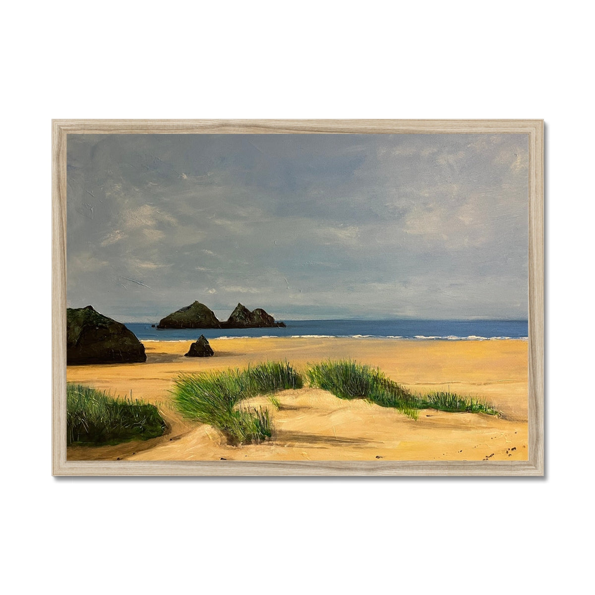 Holywell Bay Cornwall Painting | Framed Prints From Scotland