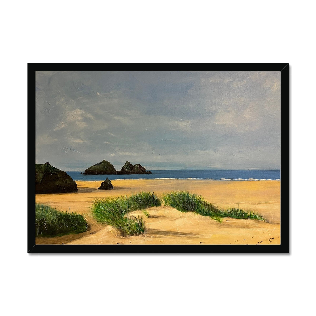 Holywell Bay Cornwall Painting | Framed Prints From Scotland