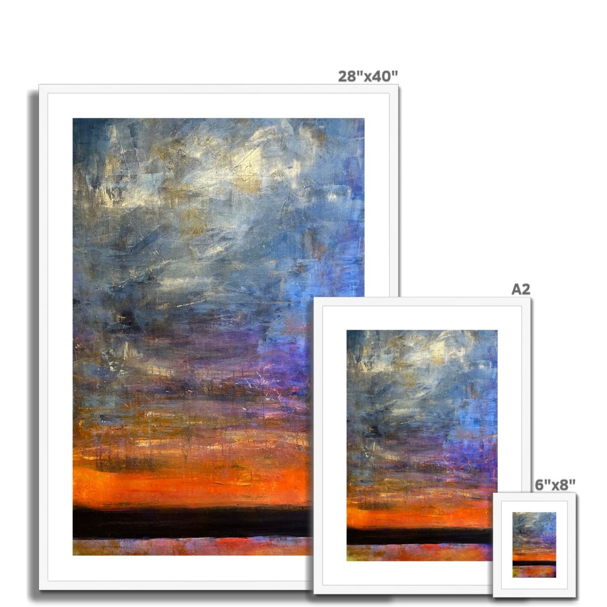 Horizon Dreams Abstract Painting | Framed & Mounted Prints From Scotland