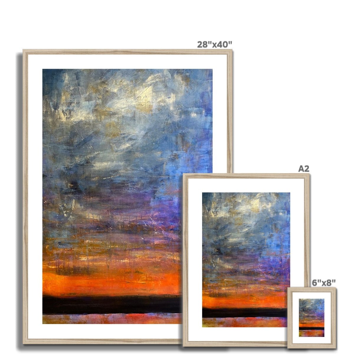 Horizon Dreams Abstract Painting | Framed & Mounted Prints From Scotland