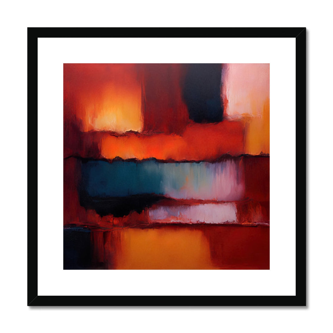 Horizon Sunset Abstract Painting | Art By Koan | Framed &amp; Mounted Print