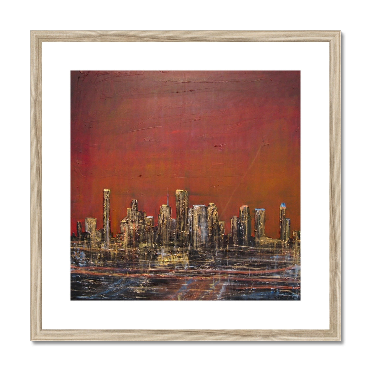 Houston Dusk Texas Painting | Framed & Mounted Prints From Scotland