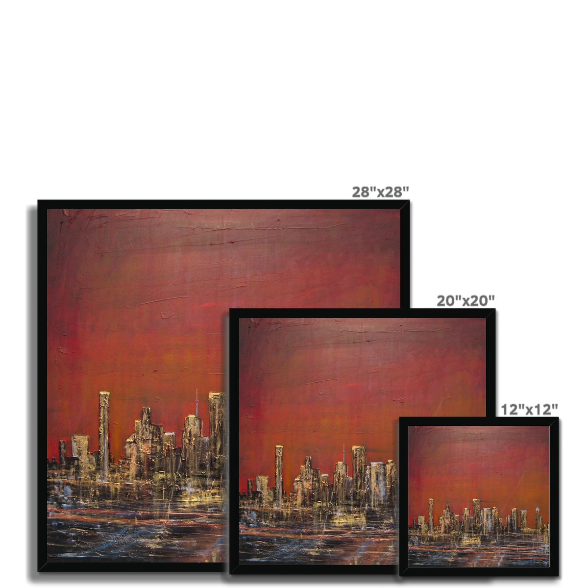 Houston Dusk Texas Painting | Framed Prints From Scotland