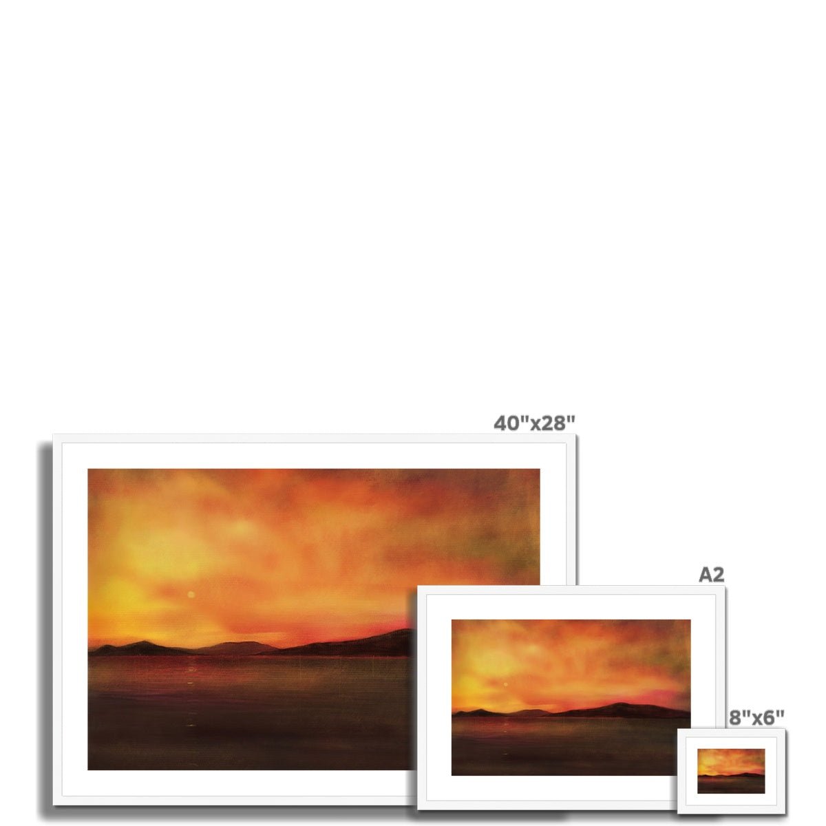 Isle Of Harris Sunset Painting | Framed & Mounted Prints From Scotland