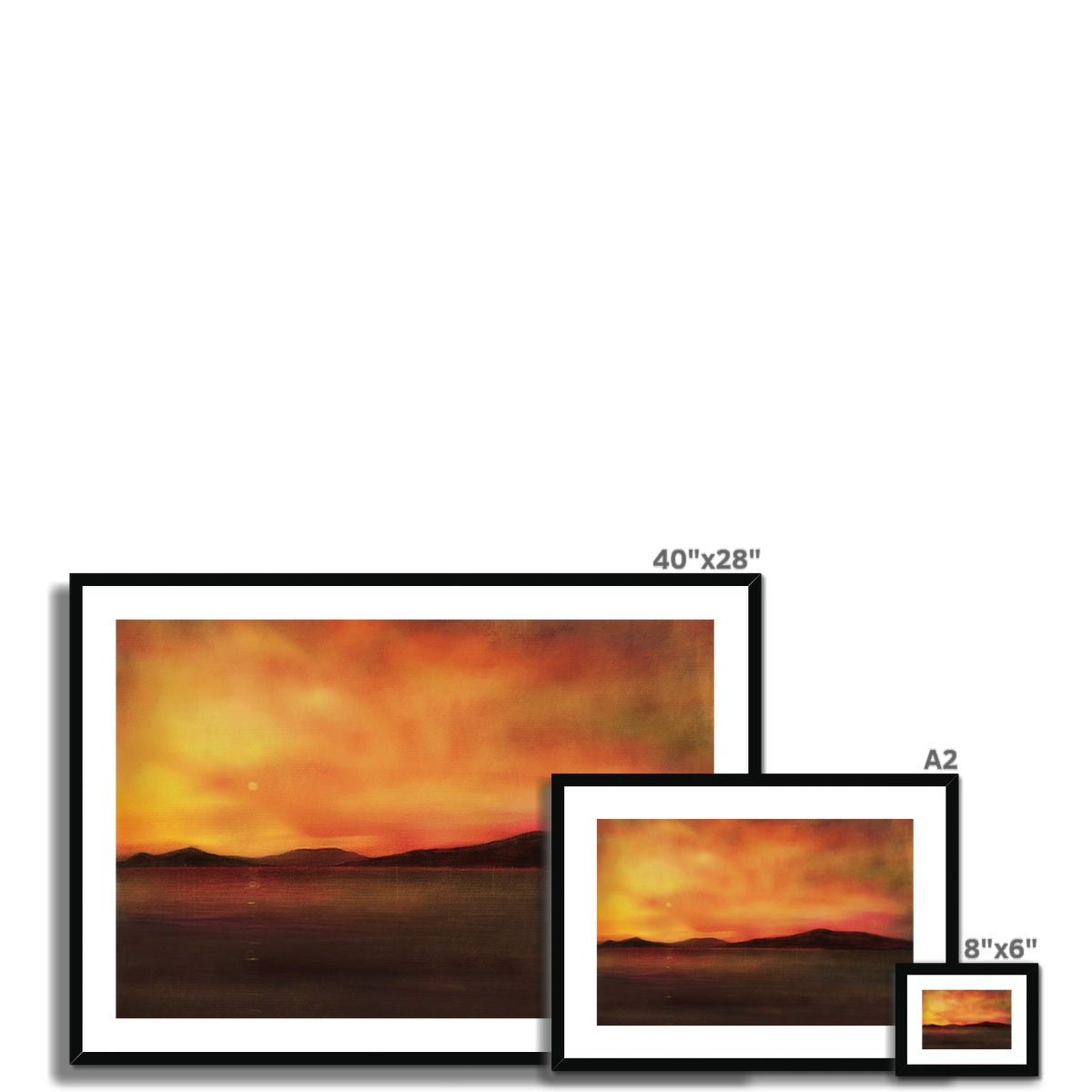 Isle Of Harris Sunset Painting | Framed & Mounted Prints From Scotland