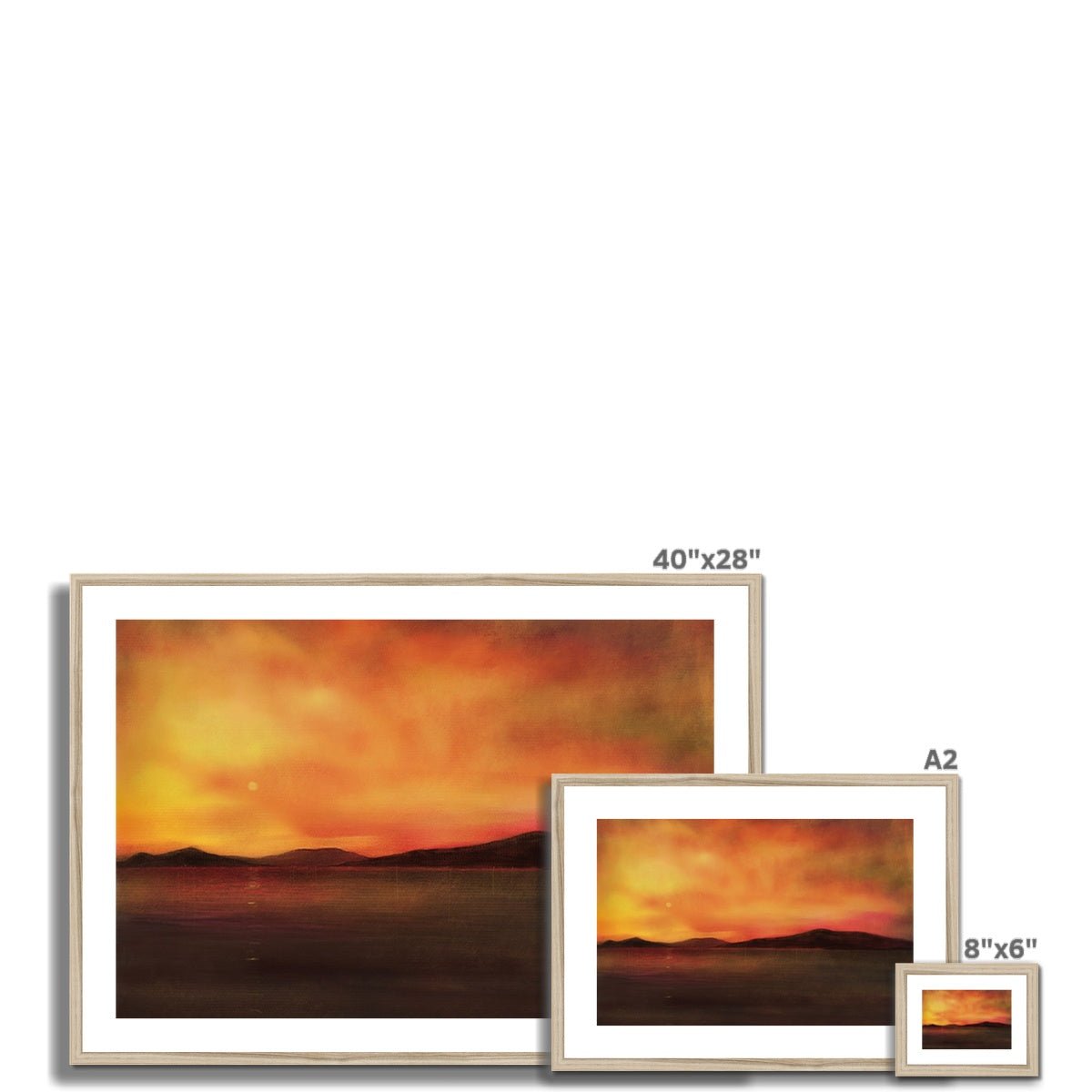 Isle Of Harris Sunset Painting | Framed &amp; Mounted Prints From Scotland