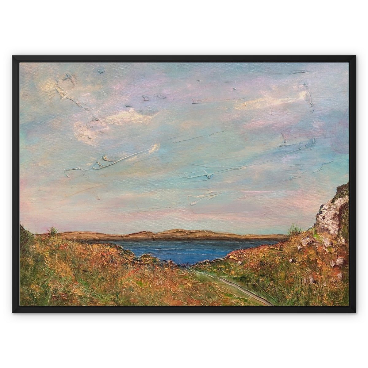 Jura From Crinan Painting | Framed Canvas From Scotland