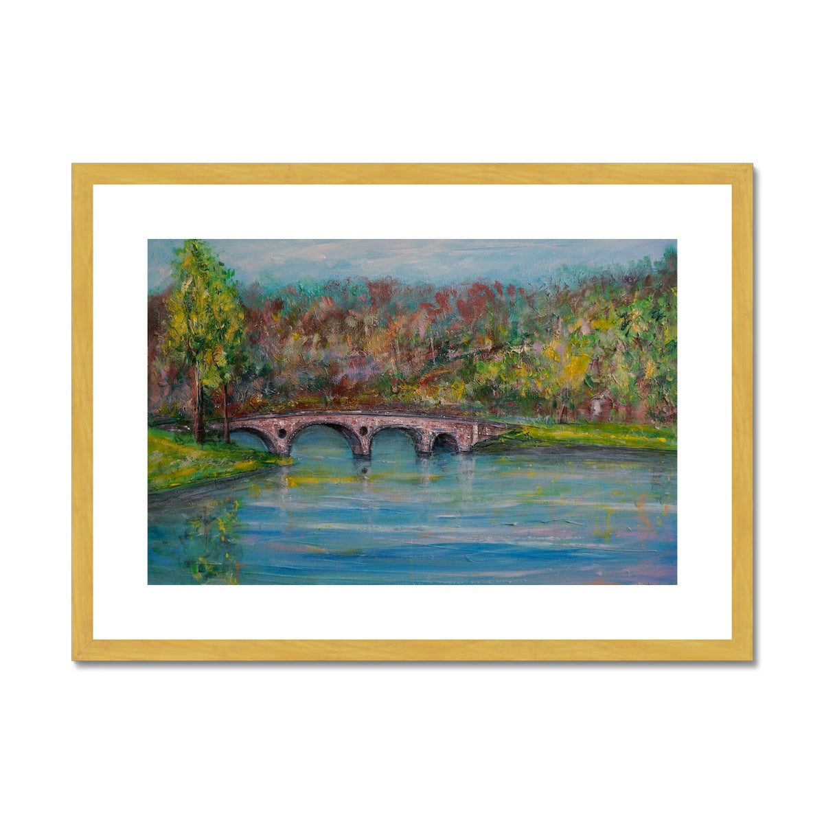 Kenmore Bridge Painting | Antique Framed & Mounted Prints From Scotland