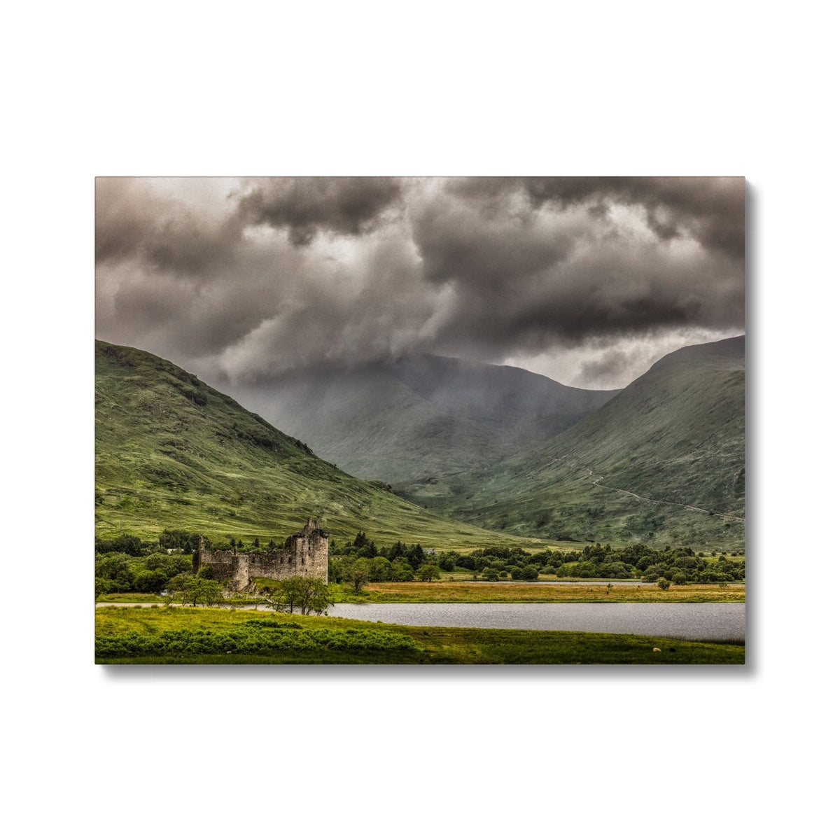 Kilchurn Castle Loch Awe Canvas | Historic & Iconic Scotland Art Gallery | Paintings, Prints, Homeware and Art Gifts From Scotland By Scottish Artist Kevin Hunter