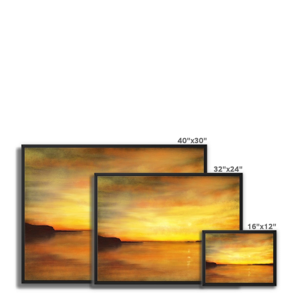 King's Cave Sunset Arran Painting | Framed Canvas Prints From Scotland