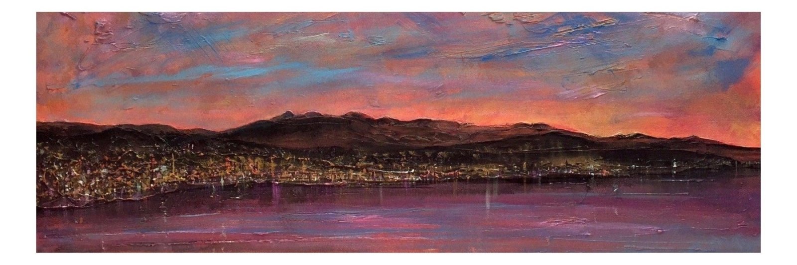 La Spezia Dusk | Panoramic Painting & Art Prints from my Rest Of The World Art Gallery Collection