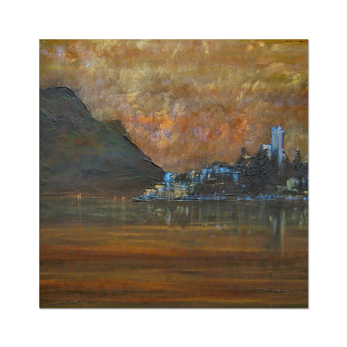 Lake Garda Dusk Italy Painting | Artist Proof Collector Prints From Scotland