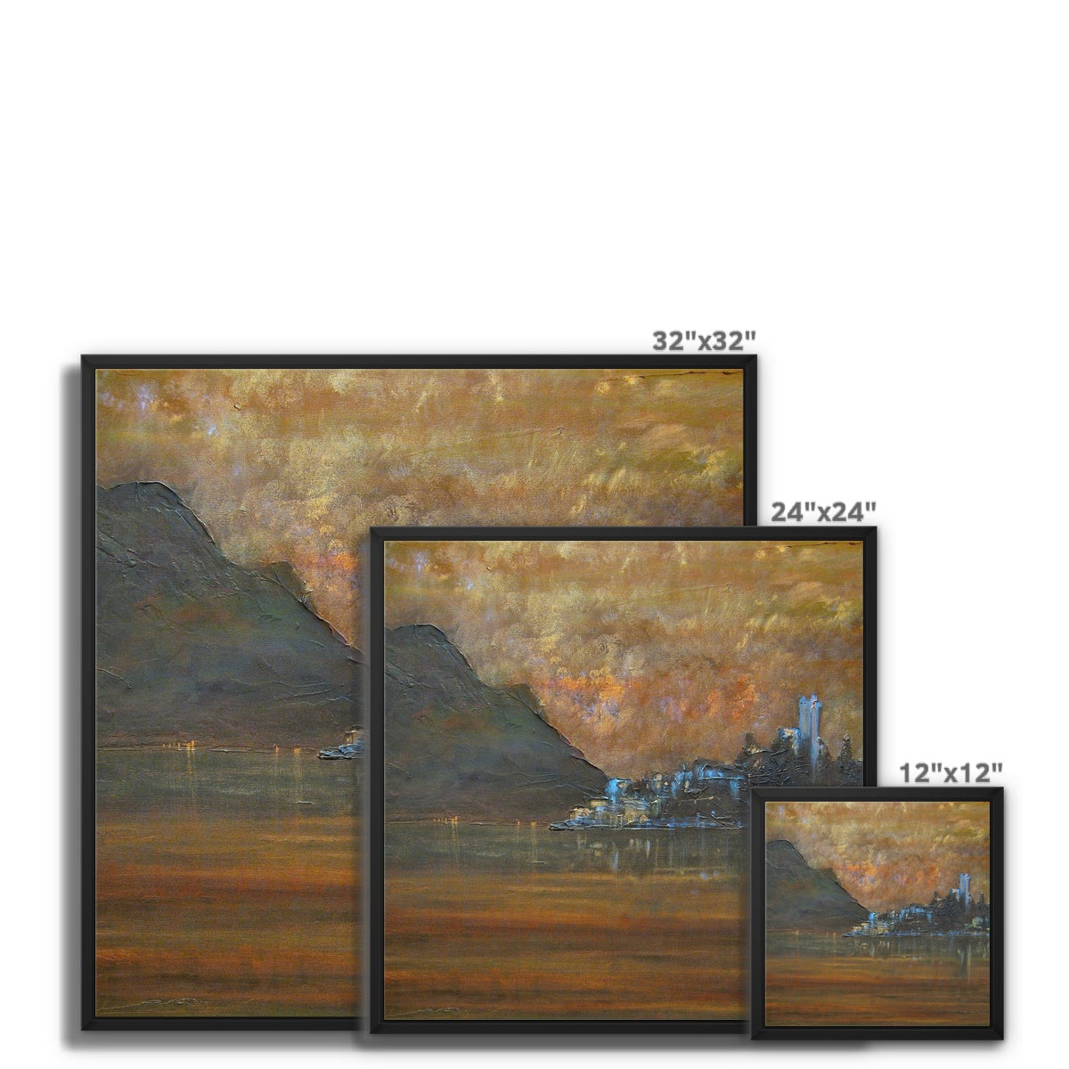 Lake Garda Dusk Italy Painting | Framed Canvas Prints From Scotland