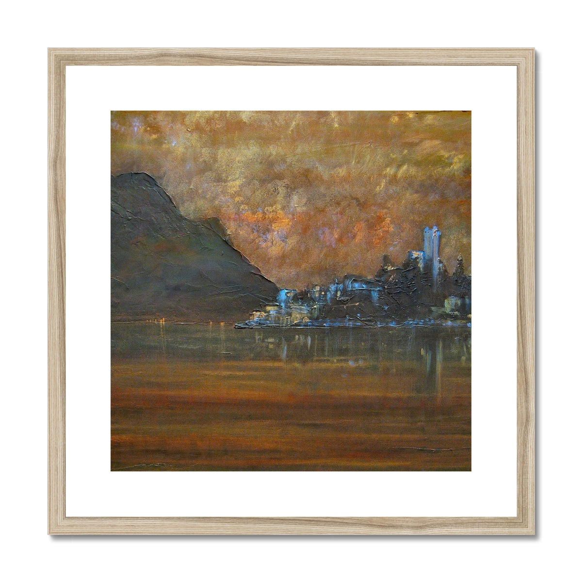 Lake Garda Dusk Italy Painting | Framed & Mounted Prints From Scotland