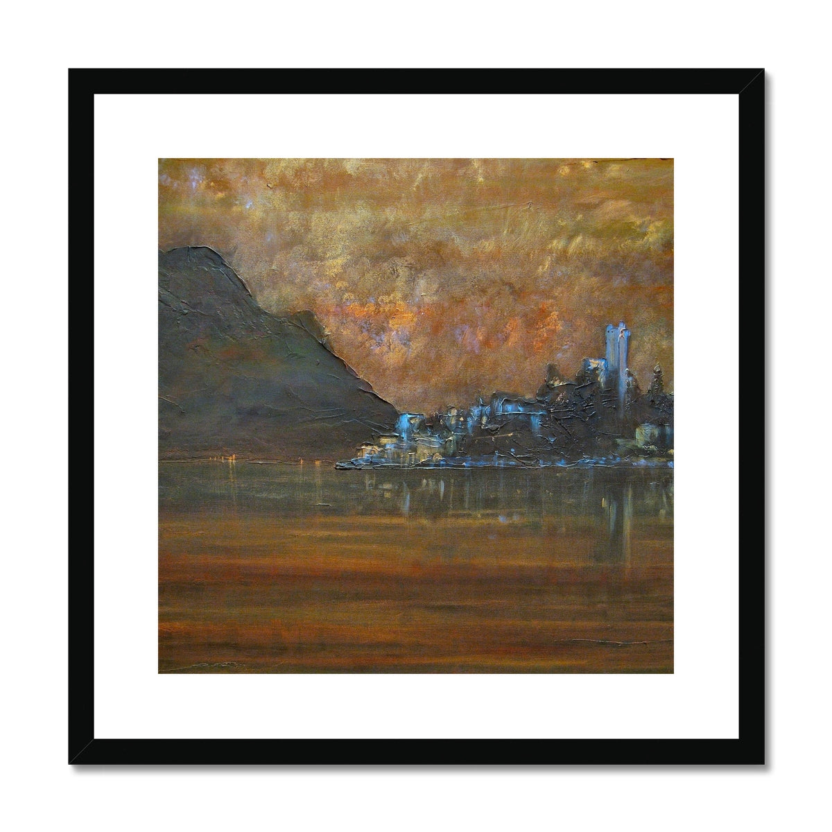 Lake Garda Dusk Italy Painting | Framed & Mounted Prints From Scotland