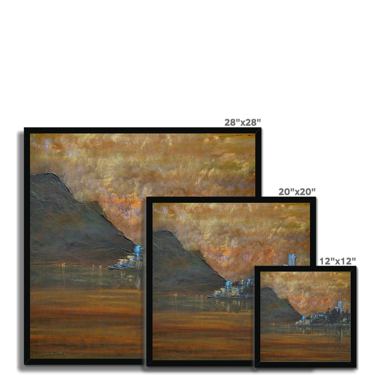 Lake Garda Dusk Italy Painting | Framed Prints From Scotland