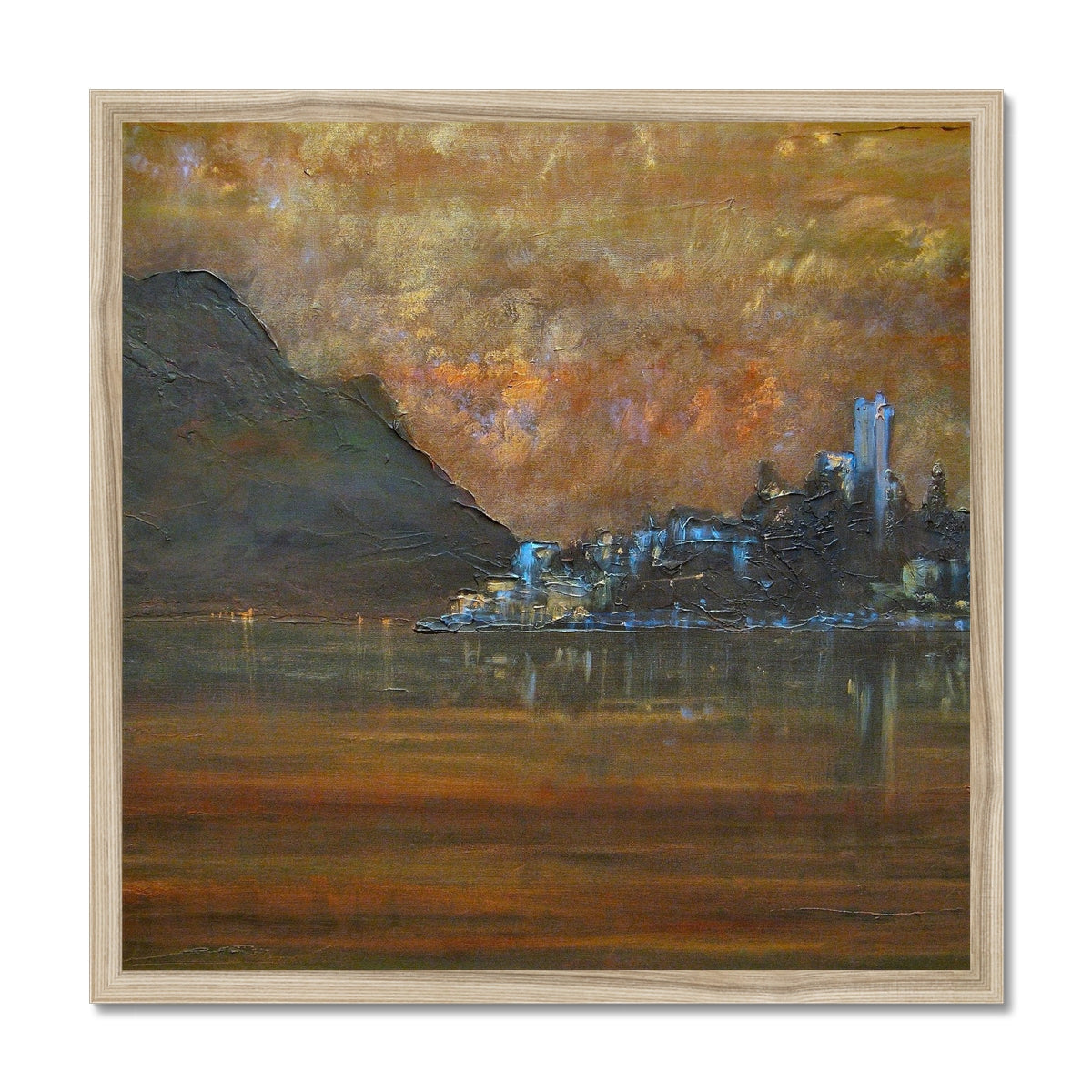 Lake Garda Dusk Italy Painting | Framed Prints From Scotland