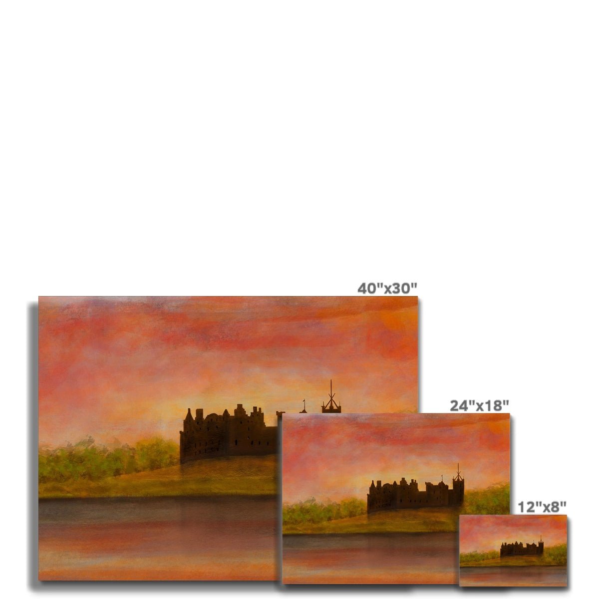 Linlithgow Palace Dusk Painting | Canvas Prints From Scotland