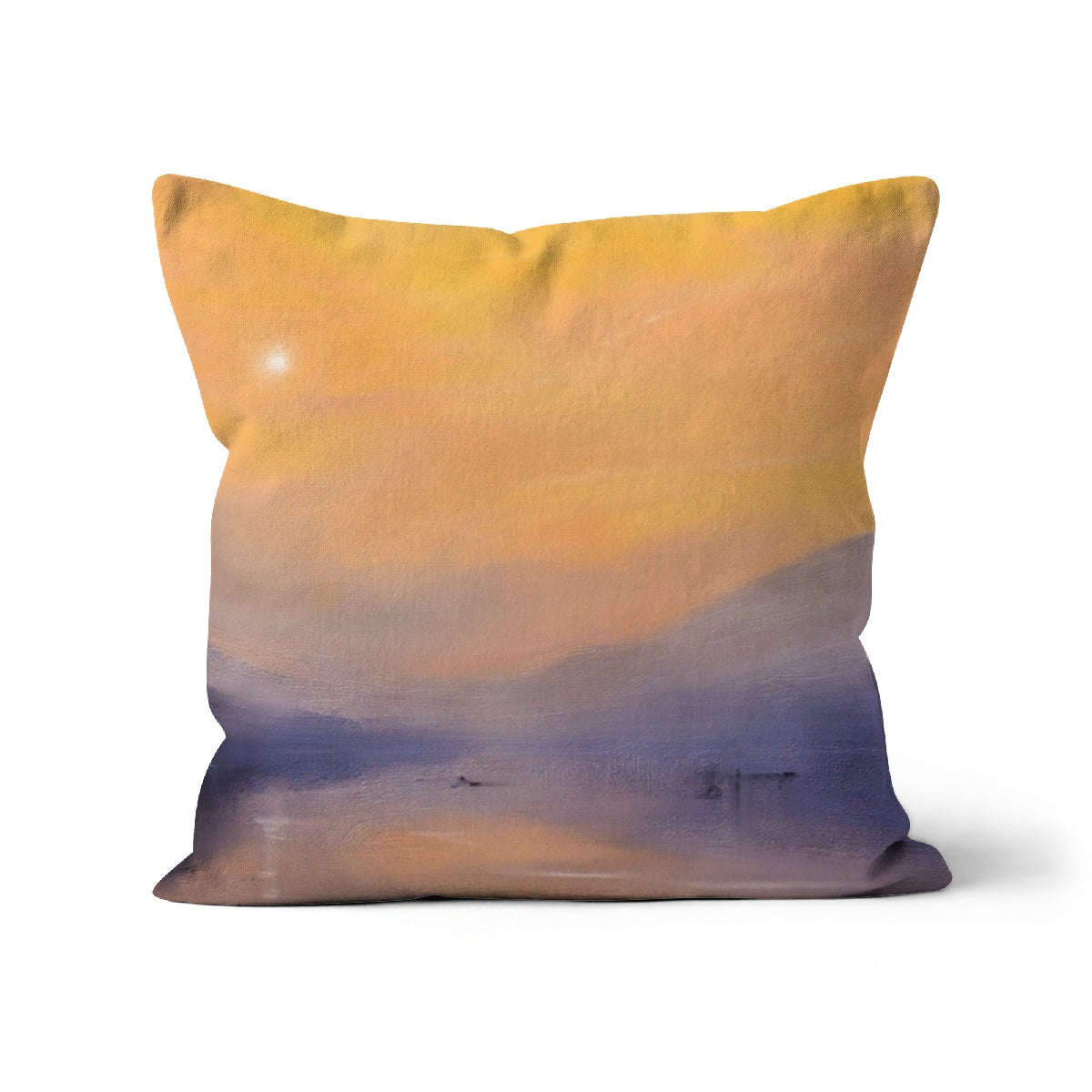 Loch Eck Dusk Art Gifts Cushion | Scottish Lochs & Mountains Art Gallery | Paintings, Prints, Homeware and Art Gifts From Scotland By Scottish Artist Kevin Hunter