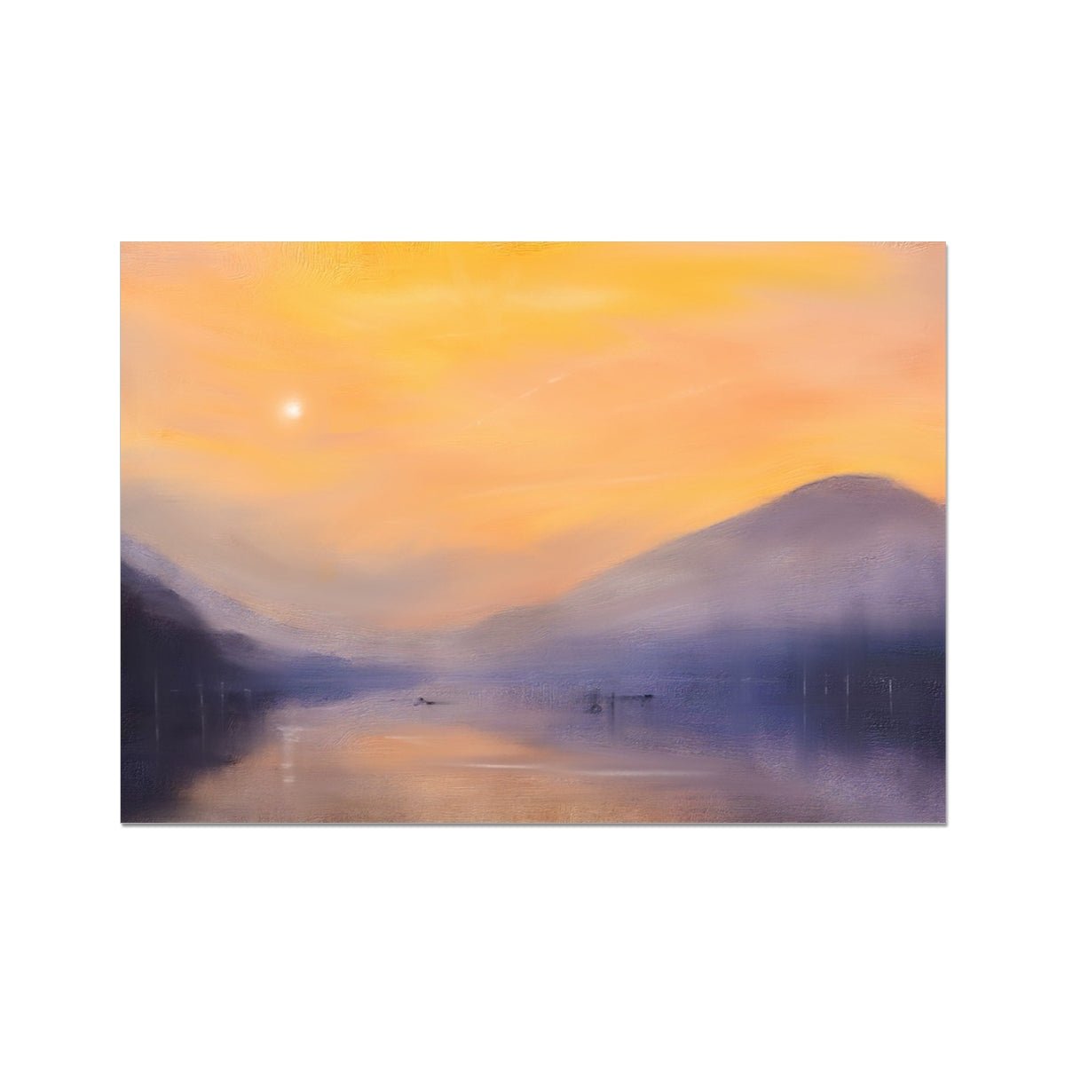 Loch Eck Dusk Painting | Fine Art Prints From Scotland