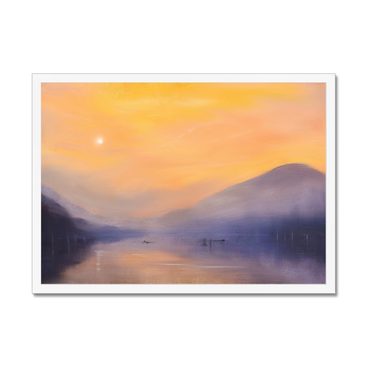 Loch Eck Dusk Painting | Framed Prints From Scotland