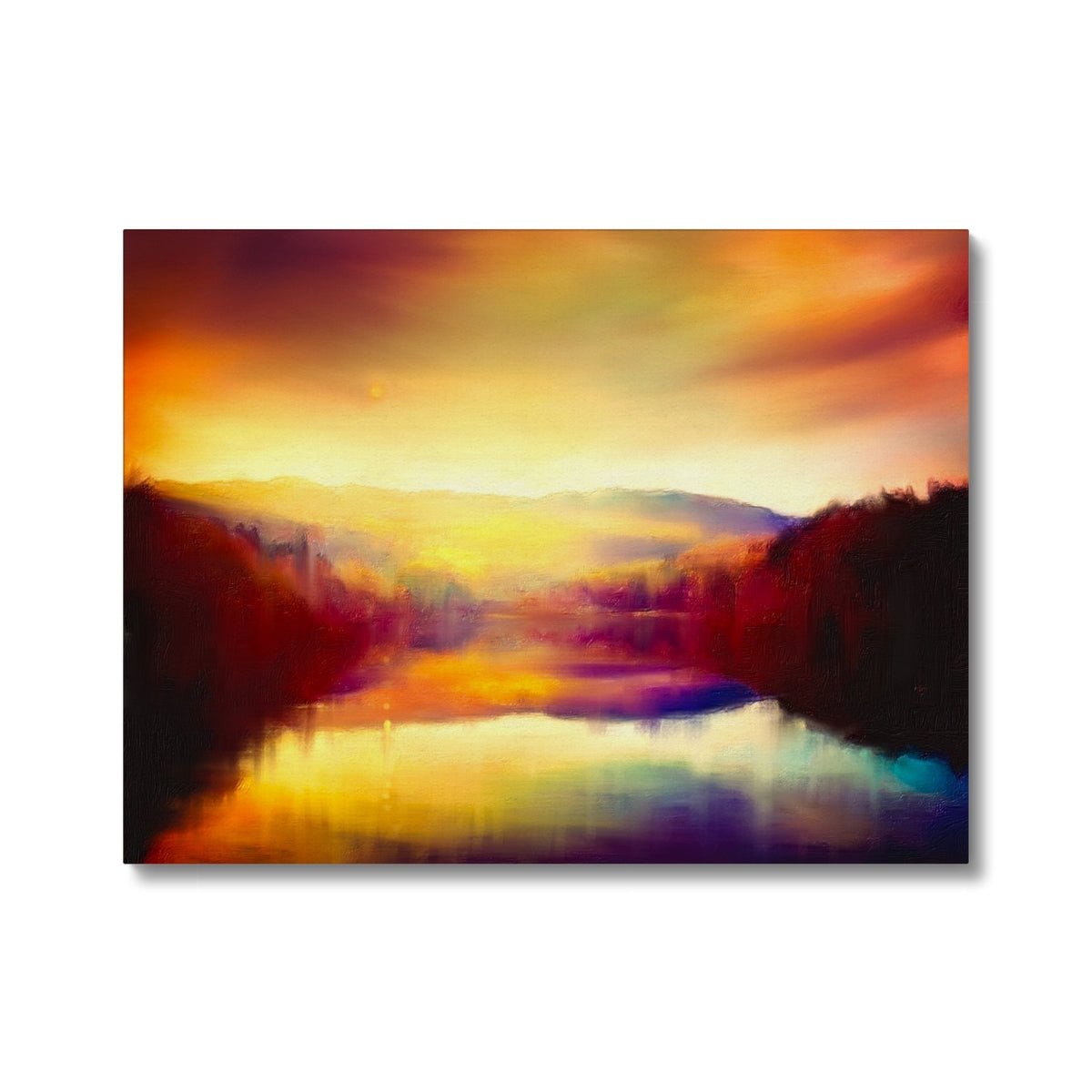 Loch Faskally Dusk Painting | Canvas From Scotland