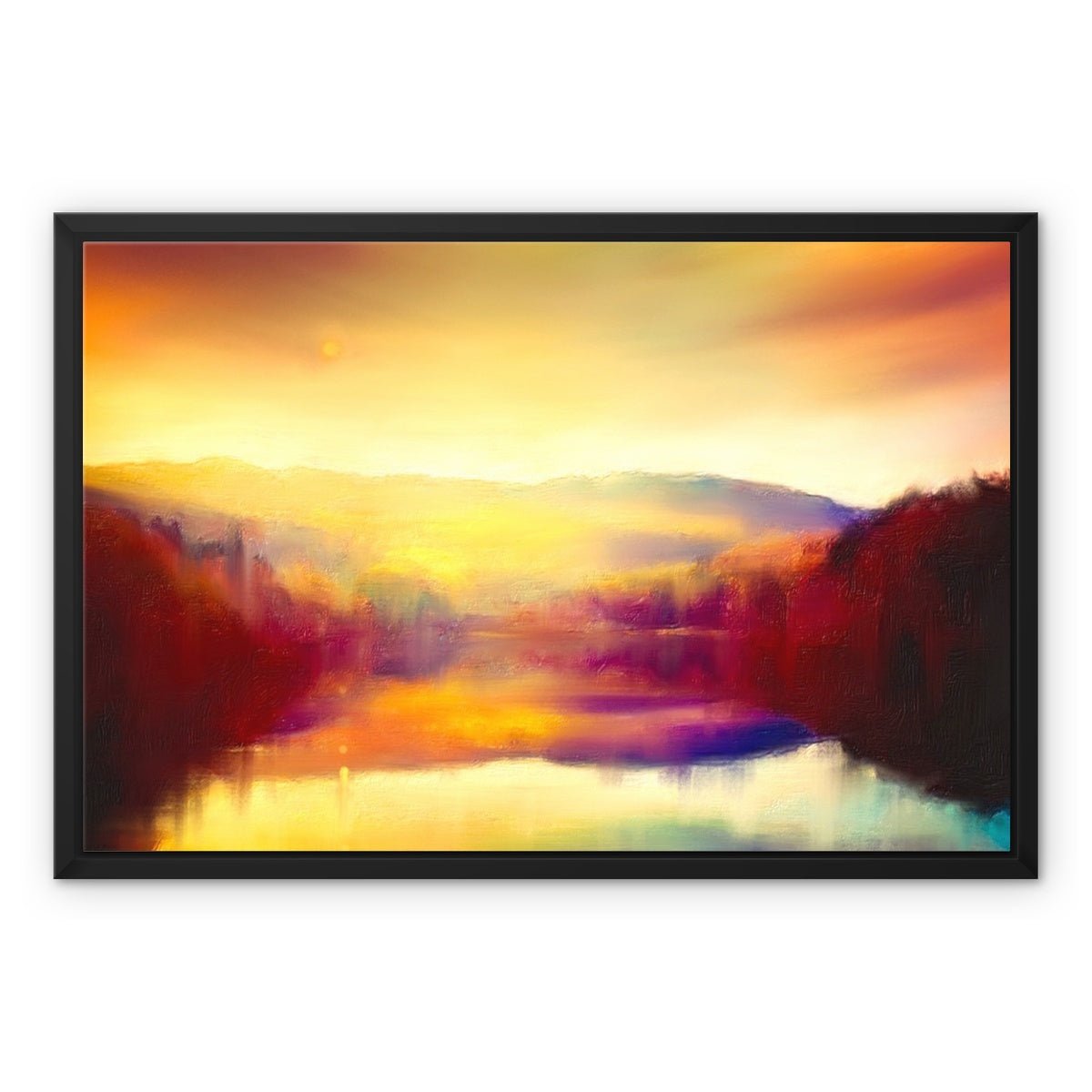 Loch Faskally Dusk Painting | Framed Canvas From Scotland