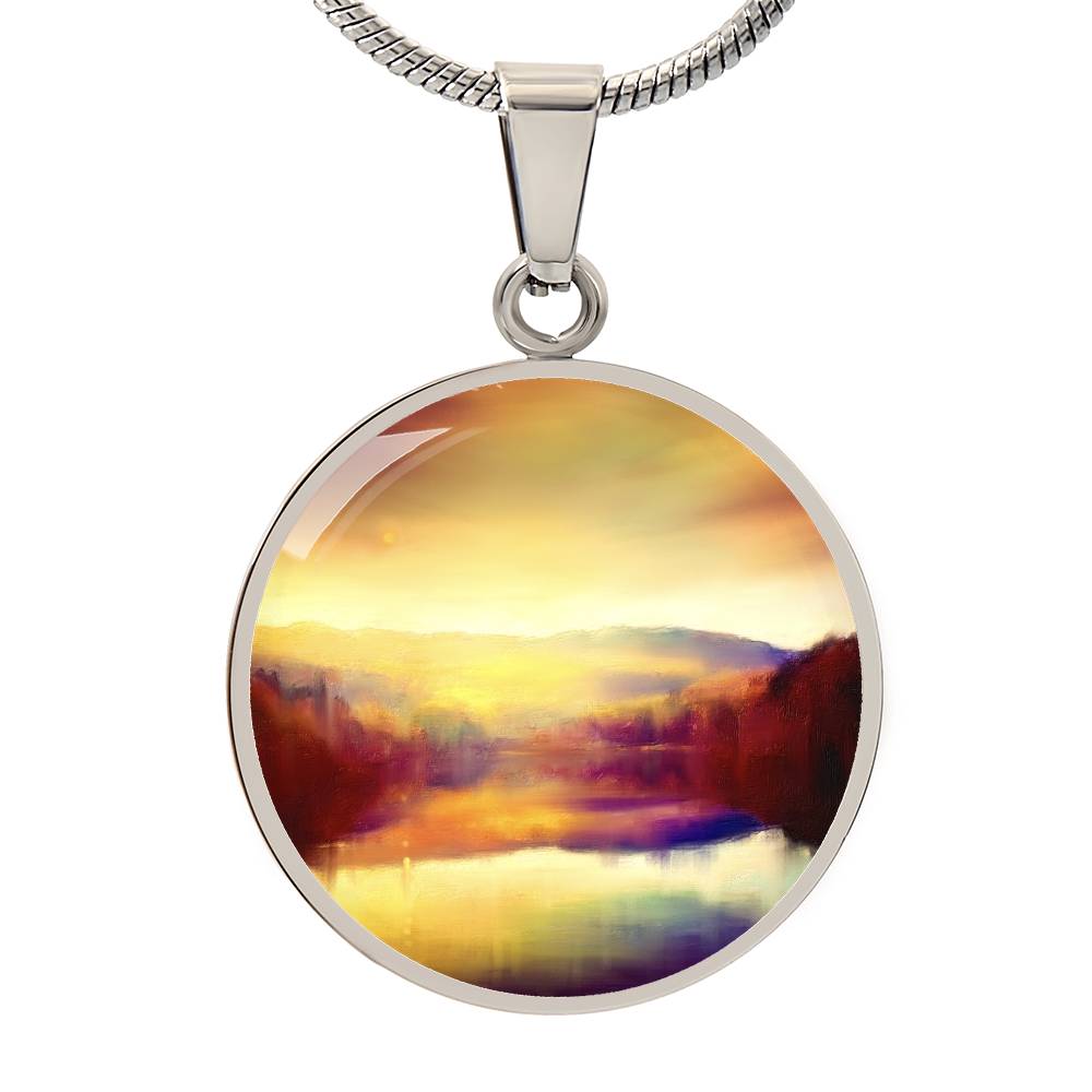 Loch Faskally Dusk | Scottish Art Jewellery | Luxury Necklace