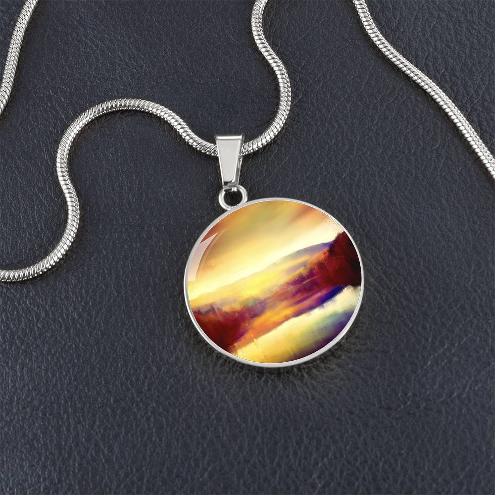 Loch Faskally Dusk | Scottish Art Jewelry | Luxury Designer Necklace