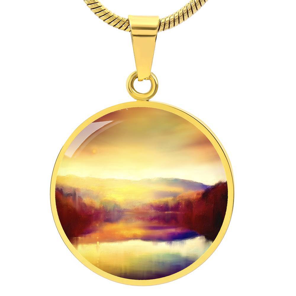 Loch Faskally Dusk | Scottish Art Jewelry | Luxury Designer Necklace