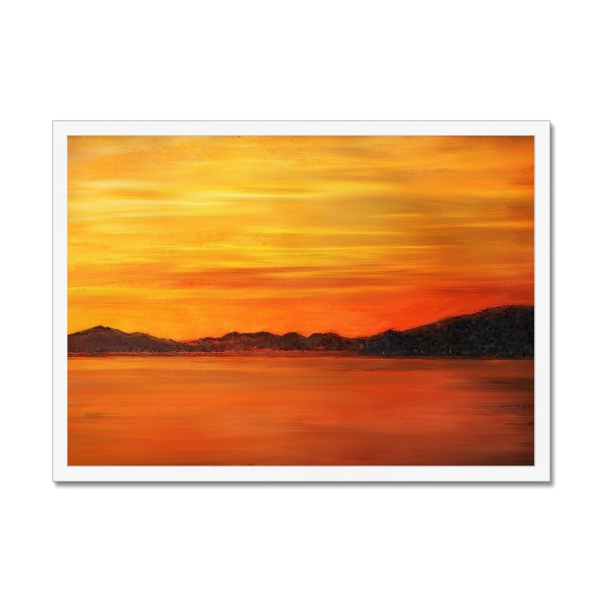 Loch Fyne Sunset Painting | Framed Prints From Scotland