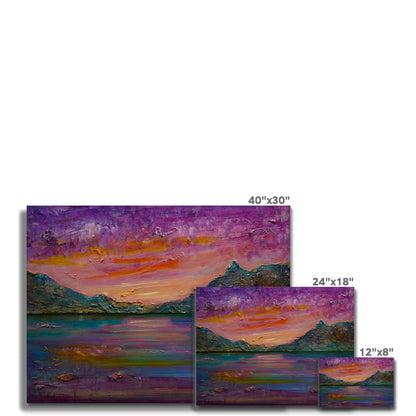 Loch Leven Sunset Canvas