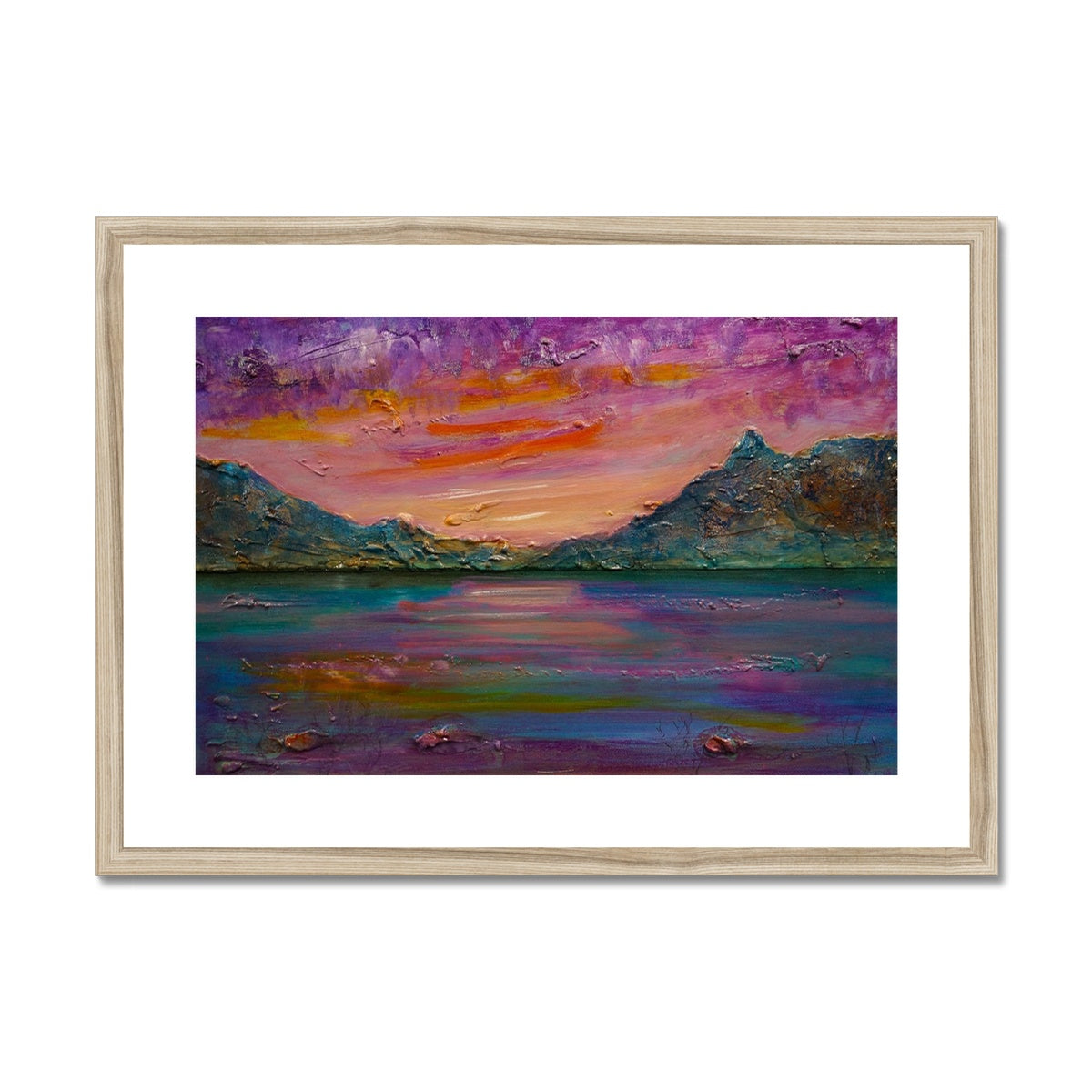 Loch Leven Sunset Painting | Framed & Mounted Prints From Scotland