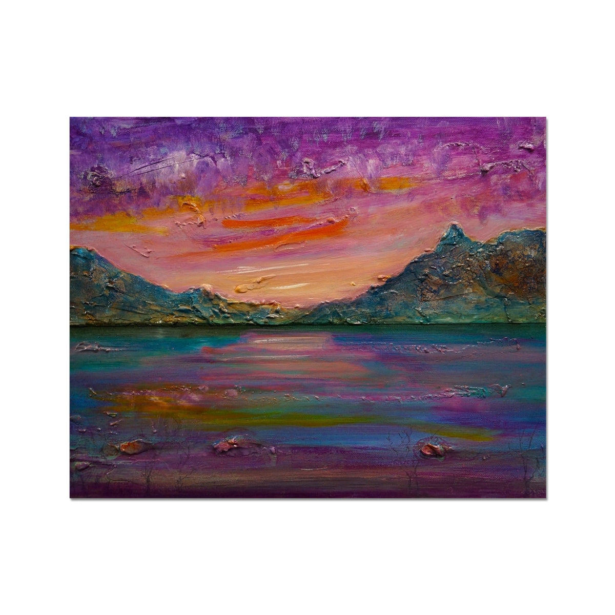 Loch Leven Sunset Painting | Artist Proof Collector Prints From Scotland