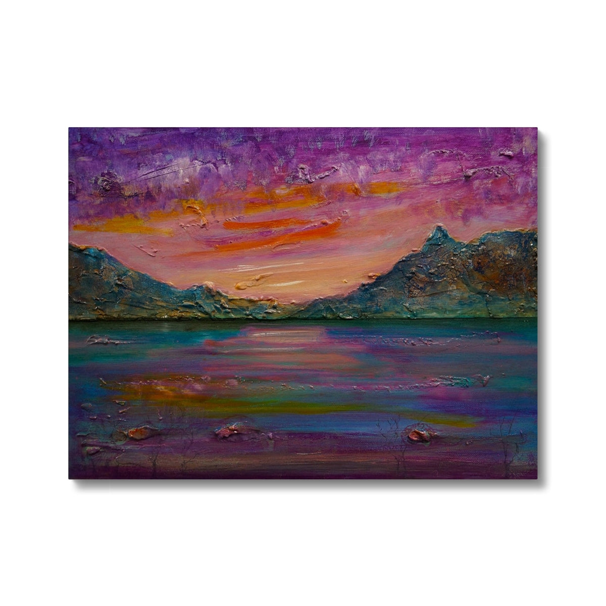 Loch Leven Sunset Painting | Canvas Prints From Scotland