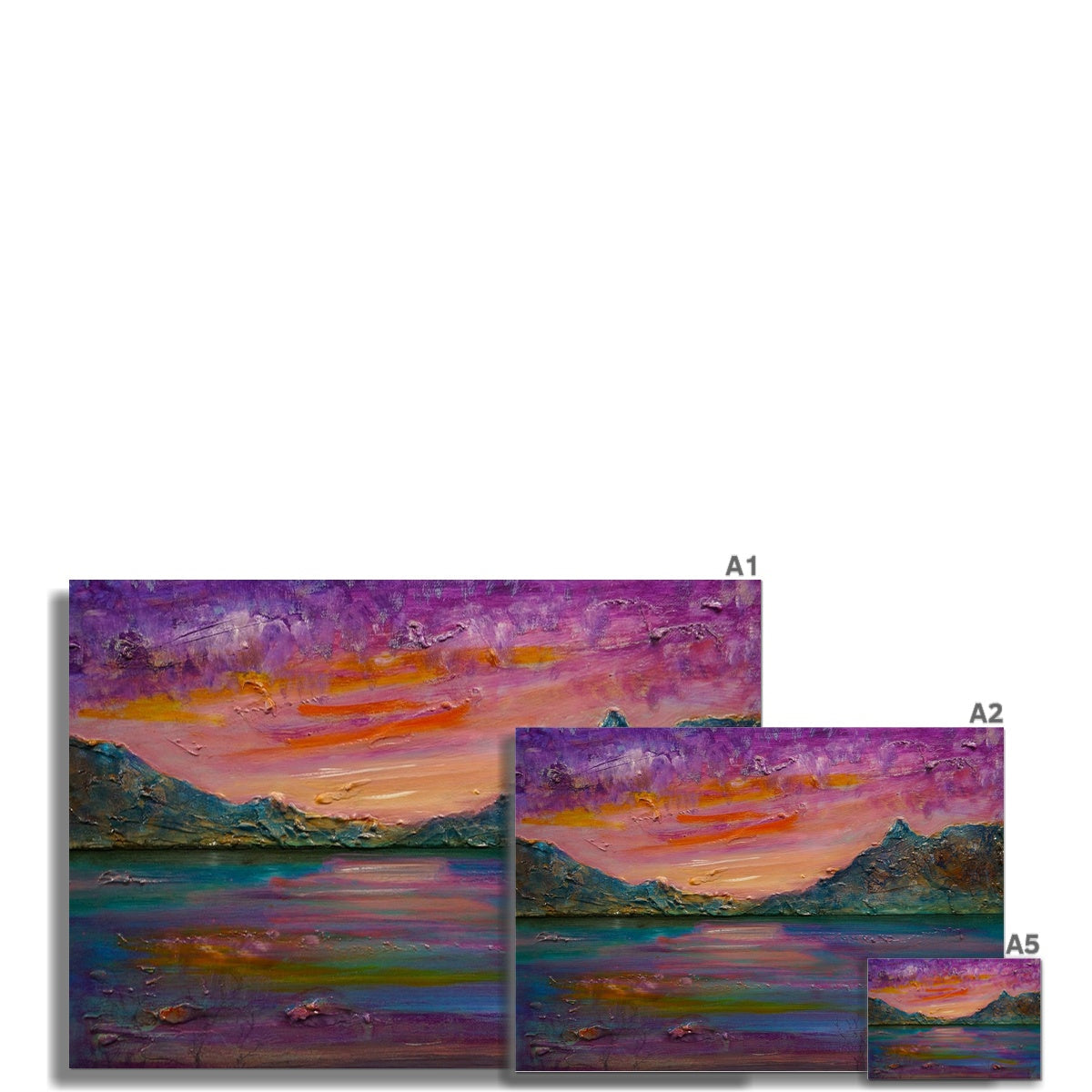 Loch Leven Sunset Painting | Fine Art Prints From Scotland