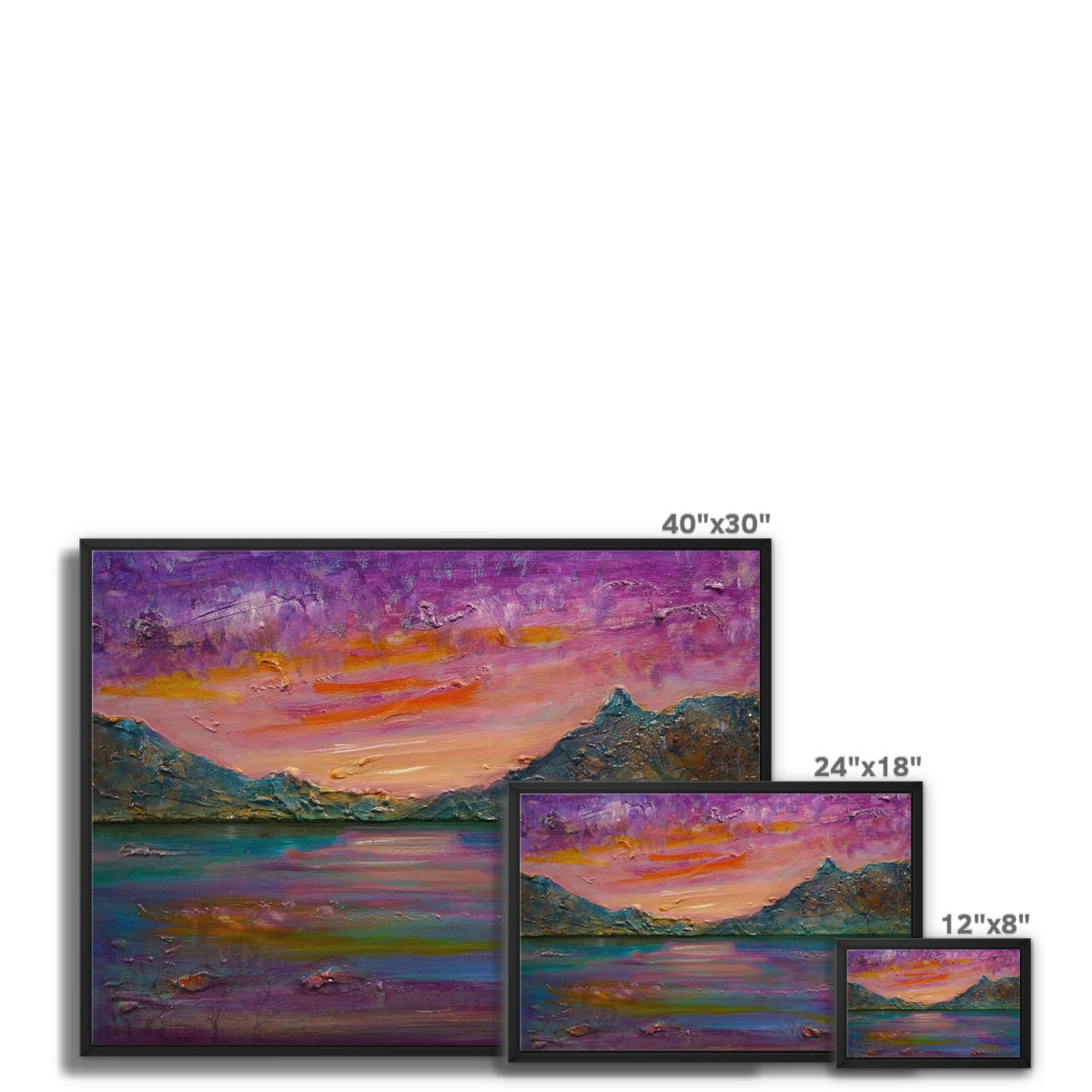 Loch Leven Sunset Painting | Framed Canvas Prints From Scotland